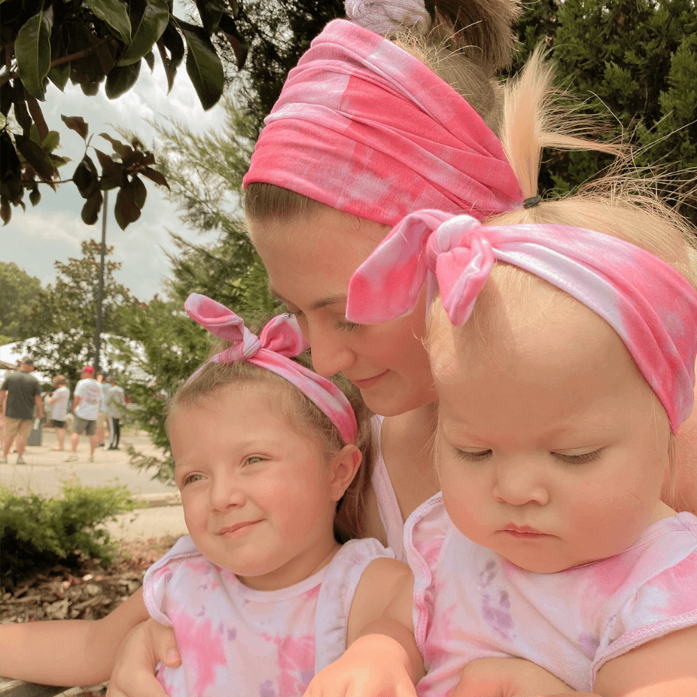 Pink Tie-Dye Knotted Headband