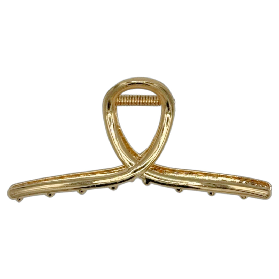 Looped Claw Clip - Gold