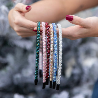 Thin Beaded Headband Set - Red + Green - Headbands of Hope
