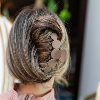 Matte Dot Claw Clip  - Brown - Headbands of Hope