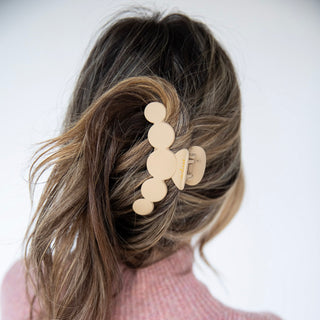 Matte Dot Claw Clip  - Tan - Headbands of Hope