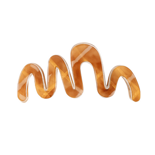 Large Luxe Wavy Claw Clip – Caramel Marble - Headbands of Hope