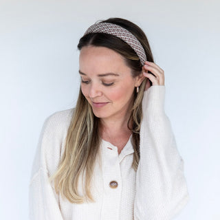 Classic Padded Tweed Headband - Espresso Maroon - Headbands of Hope