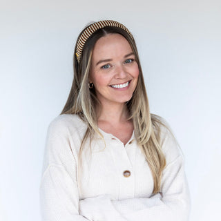 Classic Padded Rope Headband - Gold Ivory - Headbands of Hope