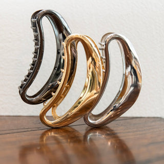 Large Crescent Metal Claw Clip - Gold - Headbands of Hope