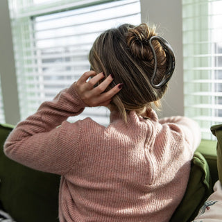 Large Crescent Metal Claw Clip - Black - Headbands of Hope