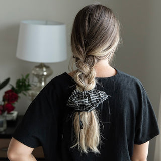 Oversized Ribbon Scrunchie Set of 3 - Plaid Bows