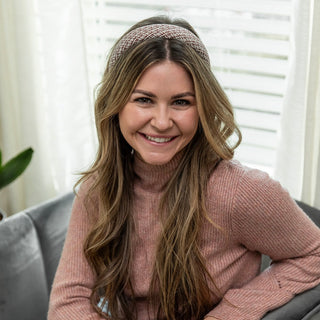 Classic Padded Tweed Headband - Espresso Maroon