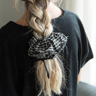 Oversized Ribbon Scrunchie Set of 3 - Plaid Bows