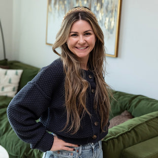 Embellished Starburst Padded Headband - Gold - Headbands of Hope