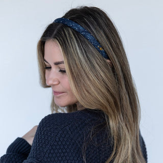 Classic Thin Padded Headband - Dark Wash Stars - Headbands of Hope