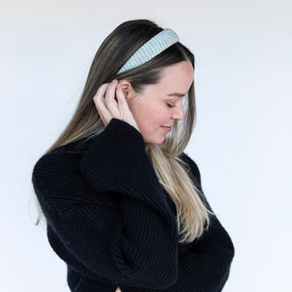 Classic Padded Rope Headband - Blue White - Headbands of Hope