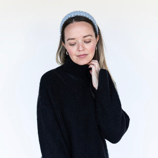 Classic Pearl Headband - Sky Blue - Headbands of Hope