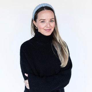 Classic Pearl Headband - Sky Blue - Headbands of Hope