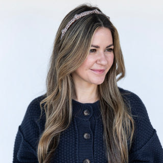 Knotted Tweed Headband - Espresso Maroon - Headbands of Hope