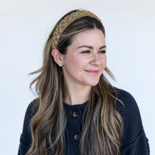 Embellished Starburst Padded Headband - Gold - Headbands of Hope