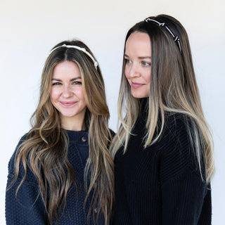 Knotted Satin Headband - Black Pearl - Headbands of Hope