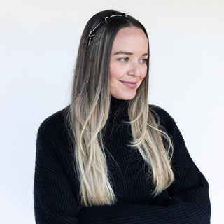 Knotted Satin Headband - Black Pearl