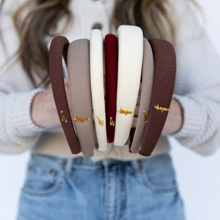 Classic Padded Thin Headband  - Dark Brown - Headbands of Hope