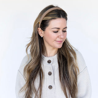 Classic Padded Thin Headband  - Light Brown - Headbands of Hope