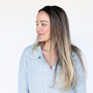 Classic Padded Thin Headband  - Black