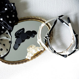 Knotted Satin Headband - Ivory Pearl - Headbands of Hope