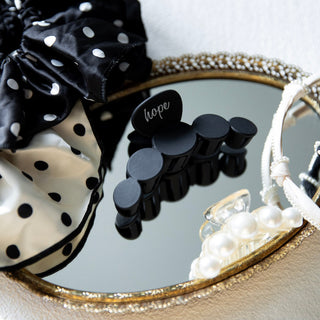 Matte Dot Claw Clip  - Black