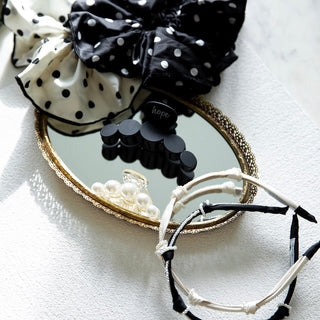 Knotted Satin Headband - Ivory Pearl - Headbands of Hope