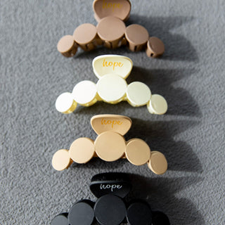 Matte Dot Claw Clip  - Brown - Headbands of Hope