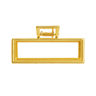 Medium Rectangle Claw Clip – Gold Metal - Headbands of Hope