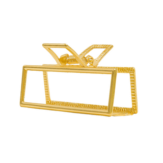 Medium Rectangle Claw Clip – Gold Metal - Headbands of Hope
