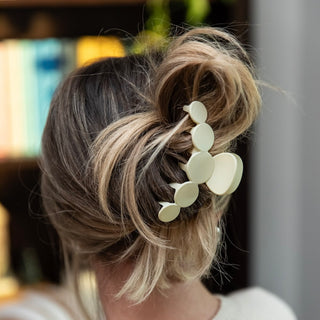 Matte Dot Claw Clip  - Cream - Headbands of Hope