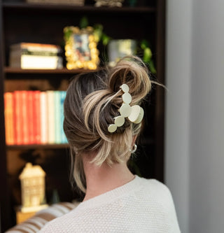 Matte Dot Claw Clip  - Cream - Headbands of Hope