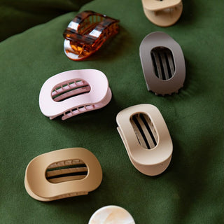 Large Oval Claw Clip Set – Tortoise & Smoke Leopard - Headbands of Hope