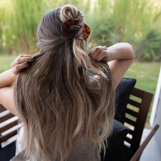 Large Oval Claw Clip Set – Tortoise & Smoke Leopard - Headbands of Hope