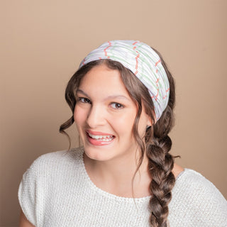 Luxe Reversible Tube Turban - Holiday Plaid