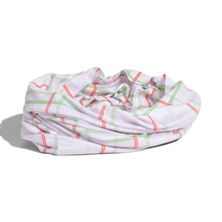 Luxe Reversible Tube Turban - Holiday Plaid