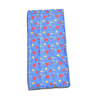 Luxe Reversible Tube Turban - Blue Superhero