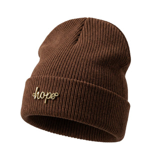 Classic Ribbed Knit Beanie - Brown - Headbands of Hope