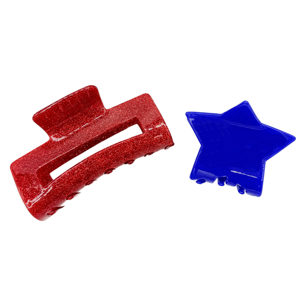 Clip Set - Red + Blue Star