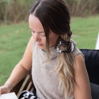 Large Oval Claw Clip Set – Tortoise & Smoke Leopard - Headbands of Hope