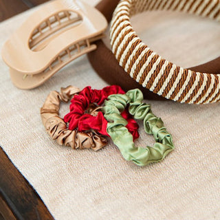 Large Oval Claw Clip Set – Golden Matte + Ivory Marble - Headbands of Hope