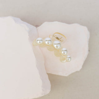 Small Dots Clip - Pearl White - Headbands of Hope