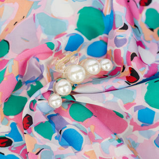 Small Dots Clip - Pearl White - Headbands of Hope