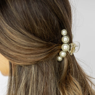 Small Dots Clip - Pearl White - Headbands of Hope