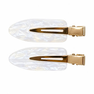 Creaseless Hair Clip Set of 2 - White - Headbands of Hope