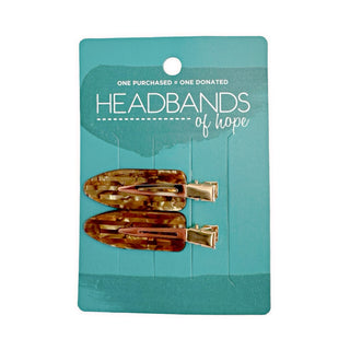 Creaseless Hair Clip Set of 2 - Brown - Headbands of Hope
