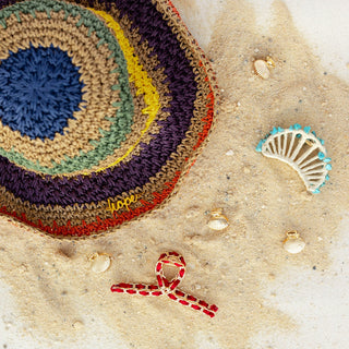 Raffia Woven Bucket Hat - Rainbow - Headbands of Hope