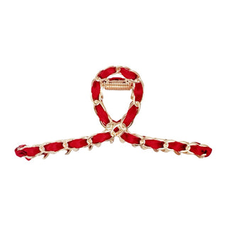 Raffia Looped Hair Claw Clip - Orange Red - Headbands of Hope