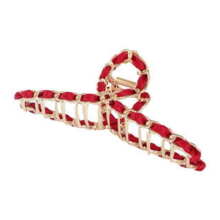 Raffia Looped Hair Claw Clip - Orange Red - Headbands of Hope